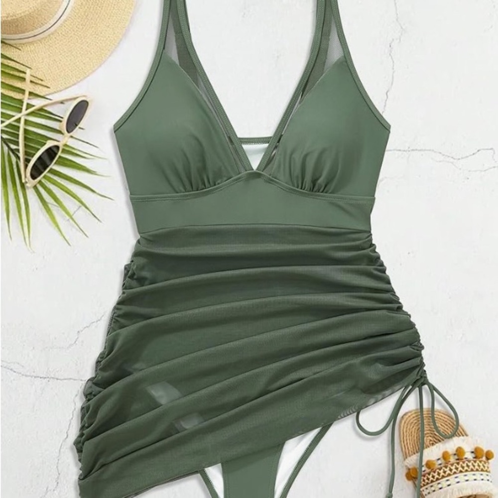 Sophisticated Green One Piece Swimwear